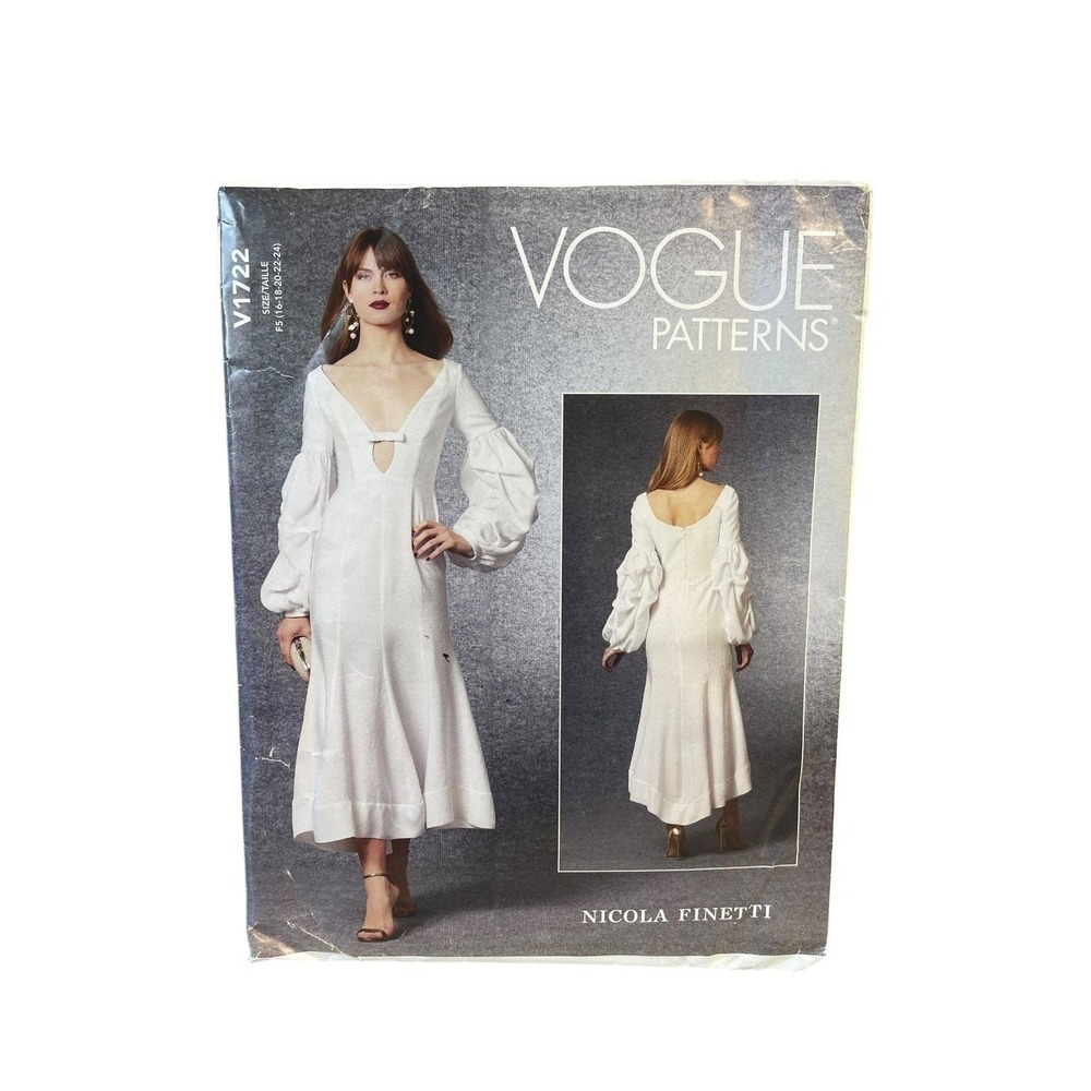 VOGUE PATTERNS V1722 Misses Special Occasion Dress Sizes 16-24 Nicola Finetti